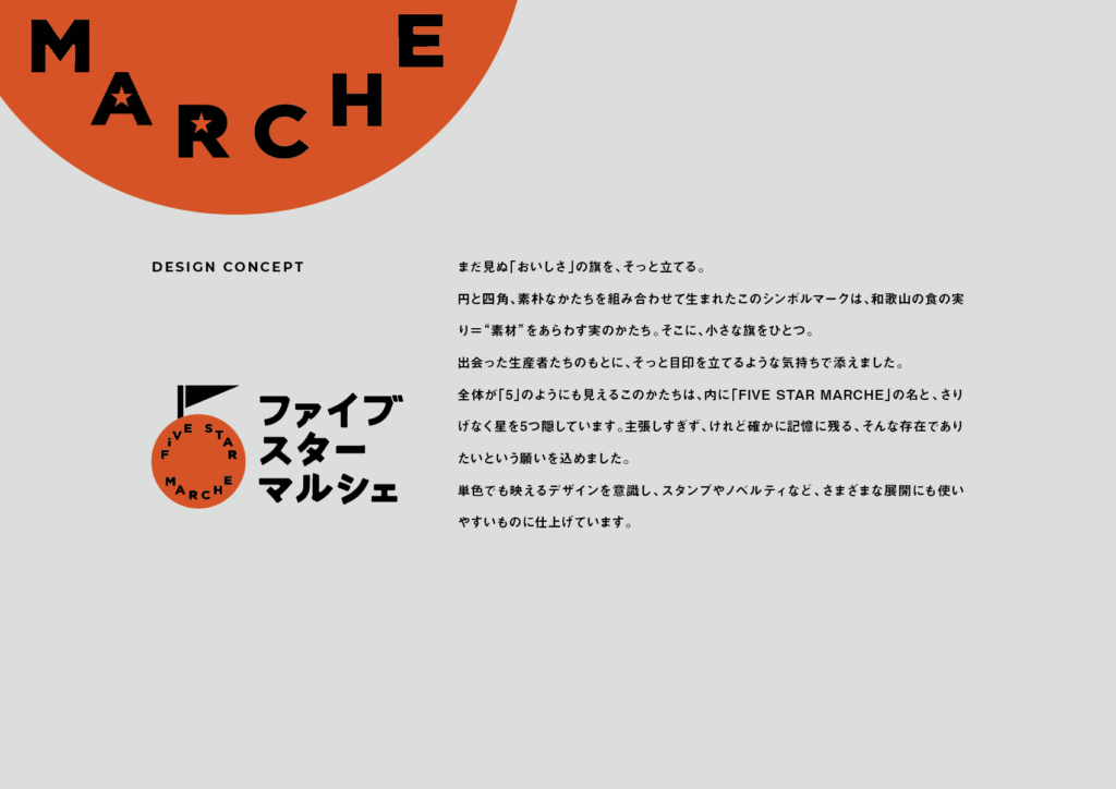 5STAR MARCHE(ファイブスターマルシェ)ロゴの提案書